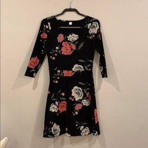 black floral dress